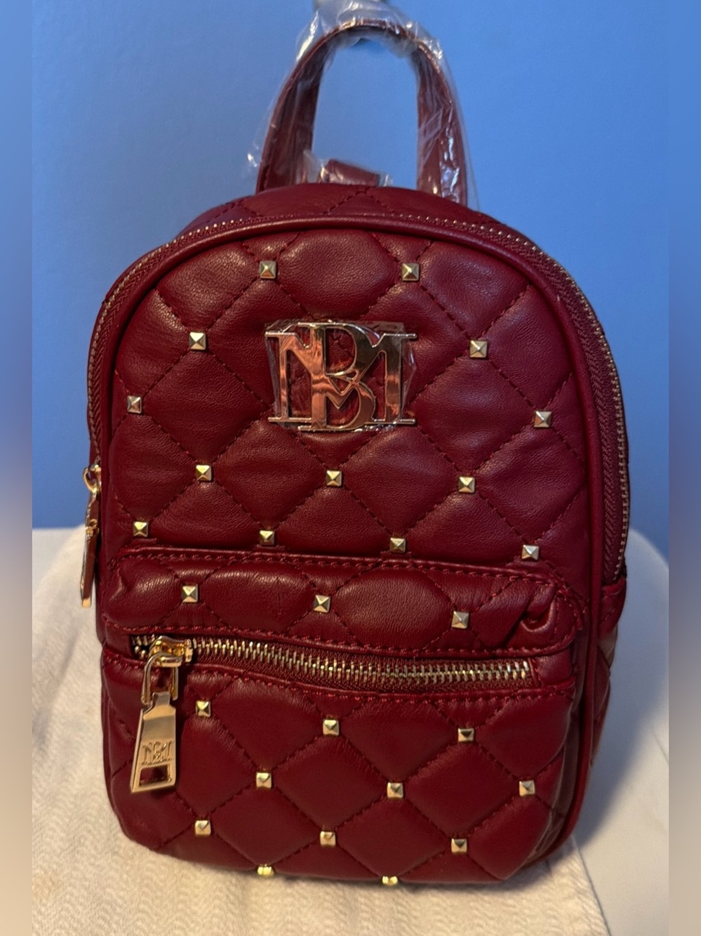Badgley Mischka Mini Studded Backpack